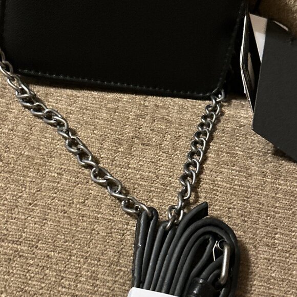 ED HARDY Love Crossbody Wallet Chains Skull Black Mini Bag Wallet Cute Small - Picture 11 of 13